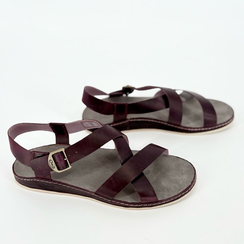 Chaco Leather Wayfarer Classic Z Sandal in Fig - Picture 5 of 15